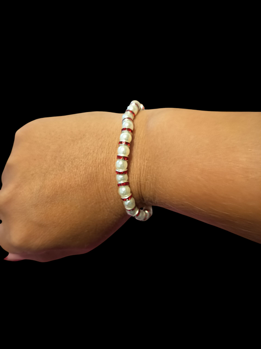 Bracelet de perle blanche