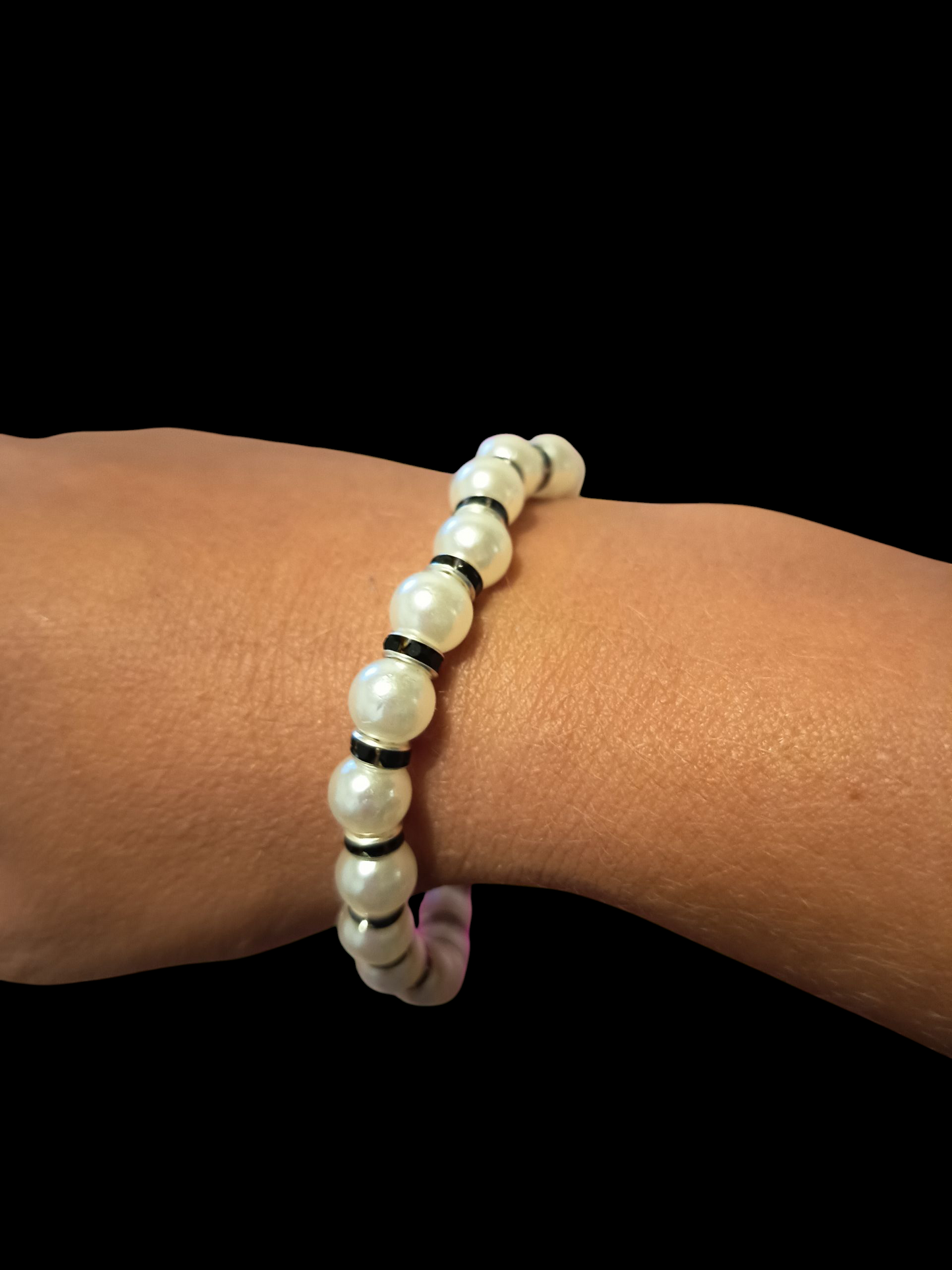 Bracelet de perle blanche